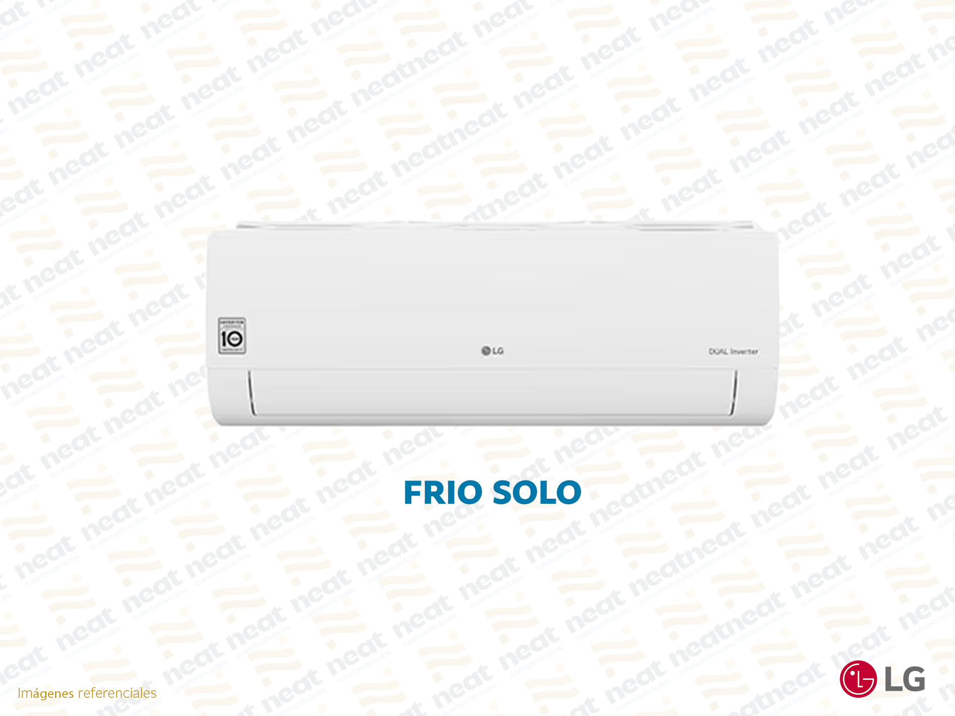 AIRE ACONDICIONADO SPLIT PARED DUALCOOL INVERTER FRIO SOLO LG 24 000 BTU/HR