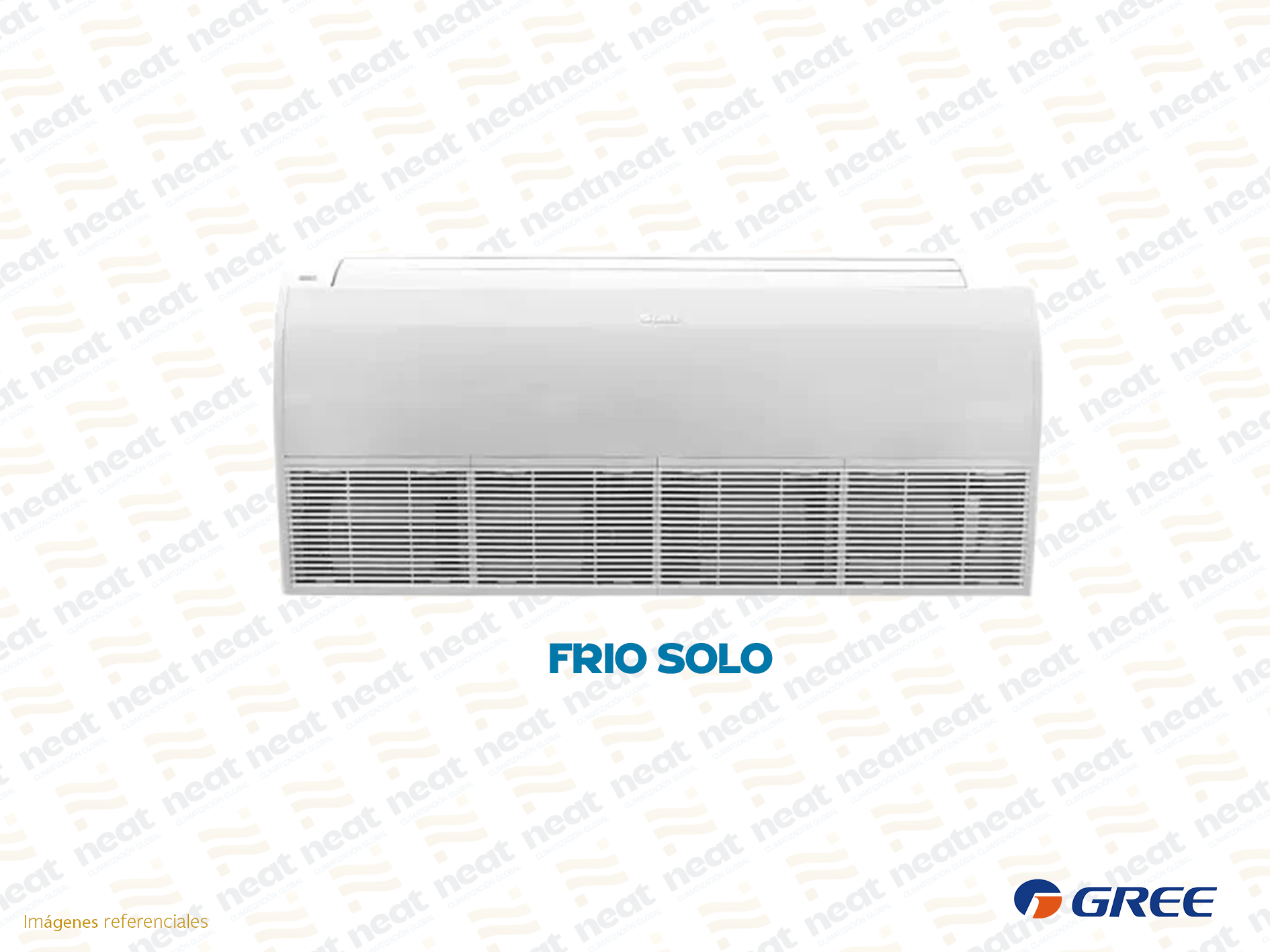 AIRE ACONDICIONADO SPLIT PISO TECHO FRIO SOLO ON OFF GREE