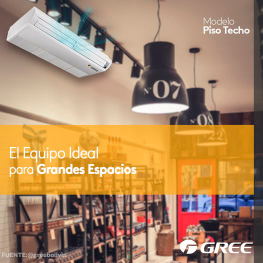 AIRE ACONDICIONADO SPLIT PISO TECHO FRIO SOLO ON OFF GREE - Imagen 3