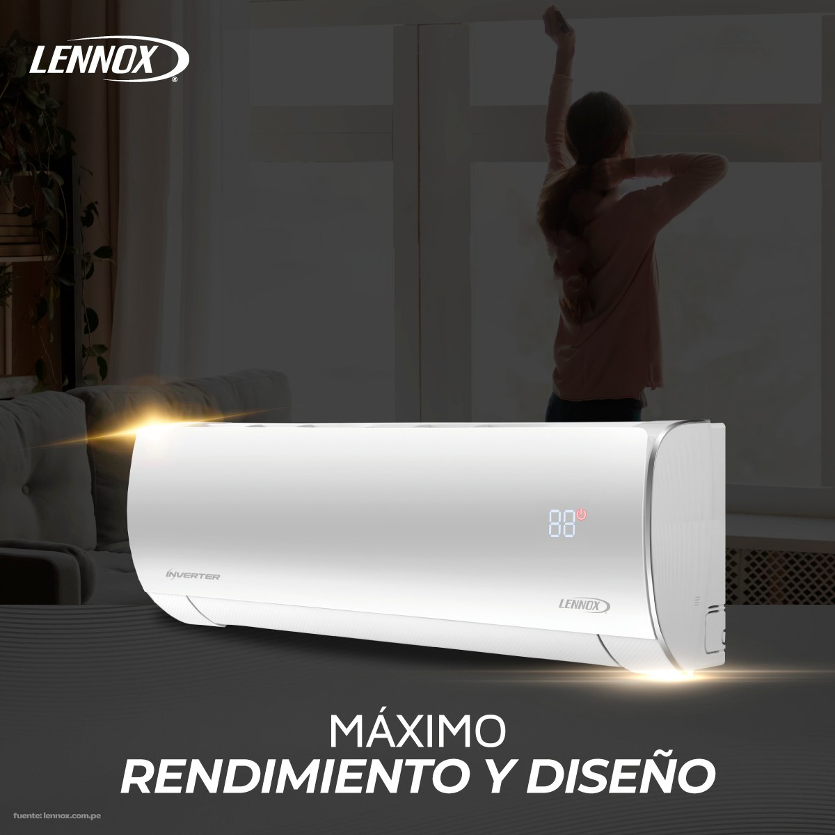 Aire Acondicionado Split Pared Frio Solo ON OFF LENNOX 18 000 BTU/HR - Imagen 3