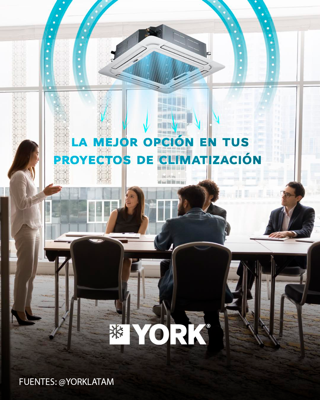 AIRE ACONDICIONADO CASSETTE FRIO SOLO ON OFF YORK - Imagen 3